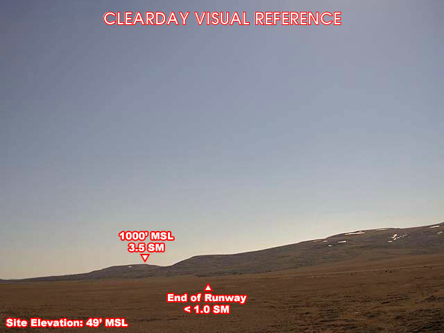 Marshall, East view on a clear day