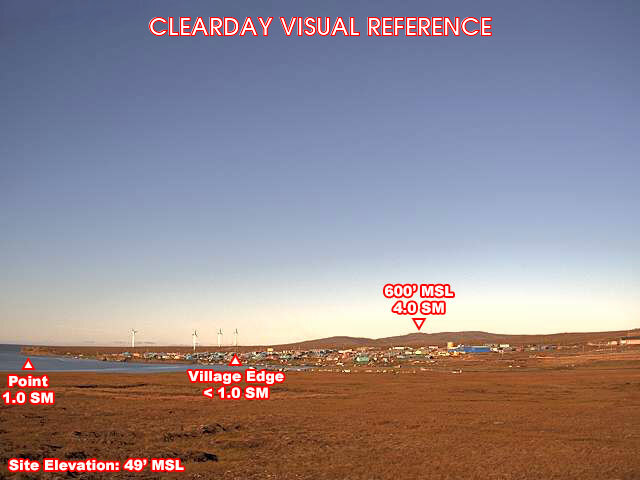 Toksook Bay, SouthWest view on a clear day