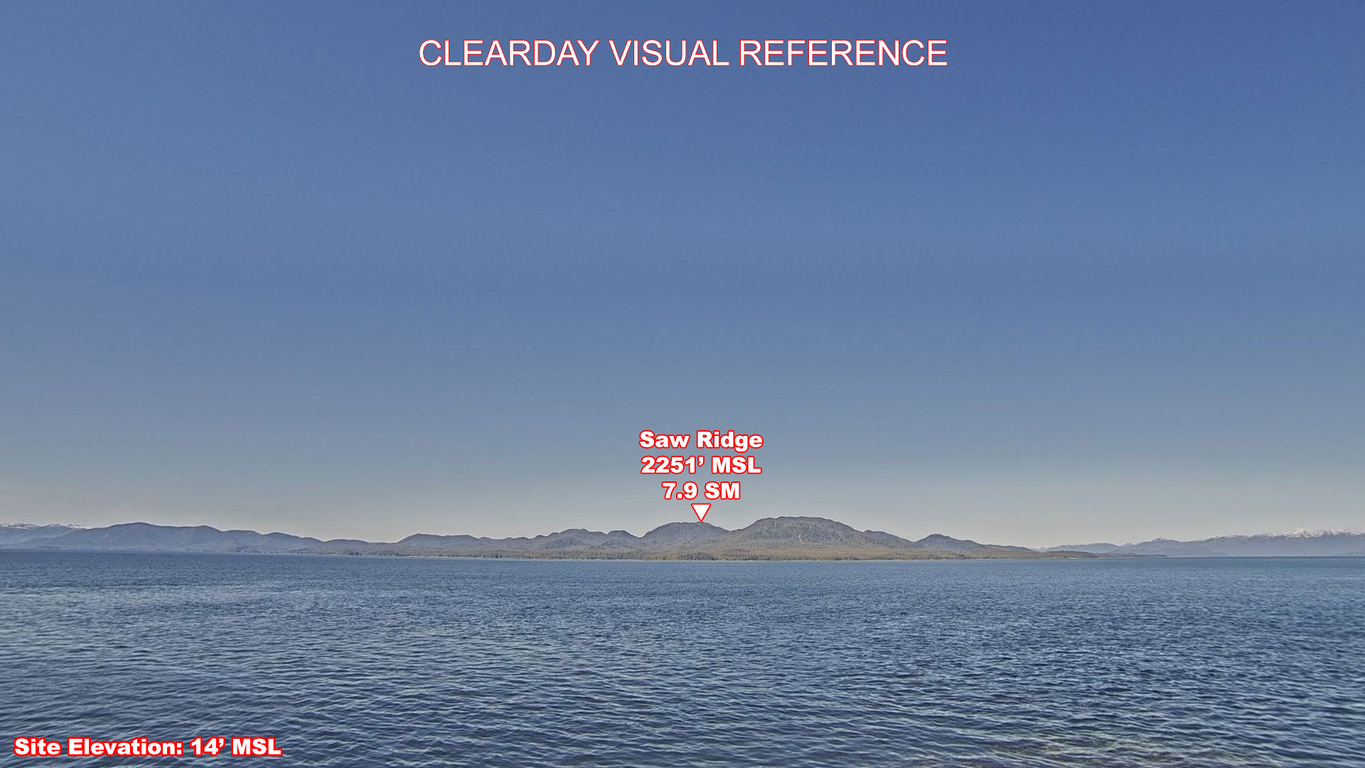 Twin Island, North view on a clear day