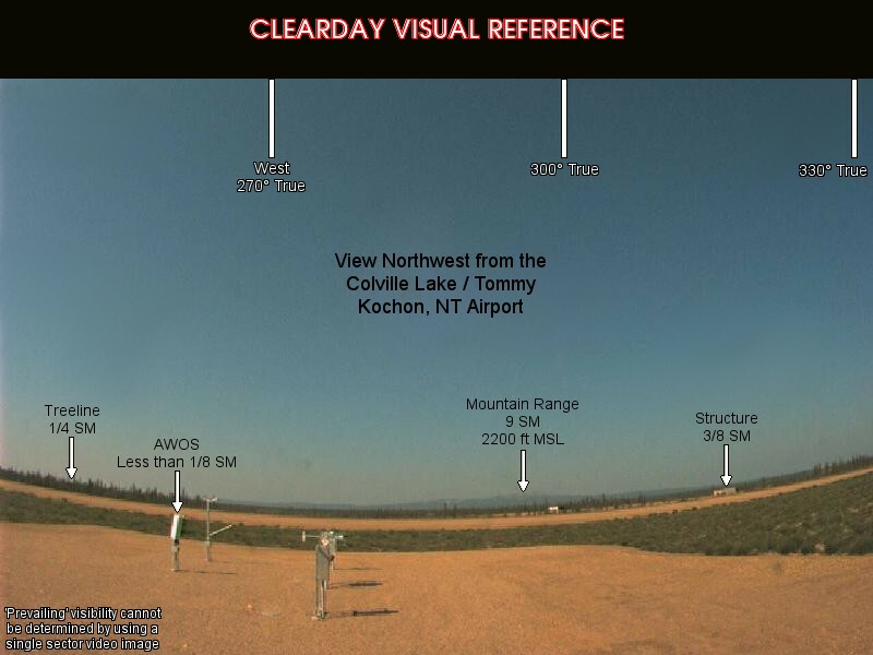 Colville Lake/Tommy Kochon, West view on a clear day