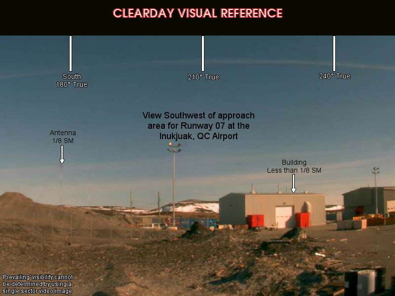 Inukjuak, SouthWest view on a clear day