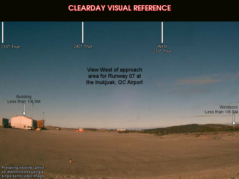 Inukjuak, West view on a clear day