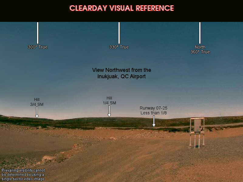 Inukjuak, NorthWest view on a clear day