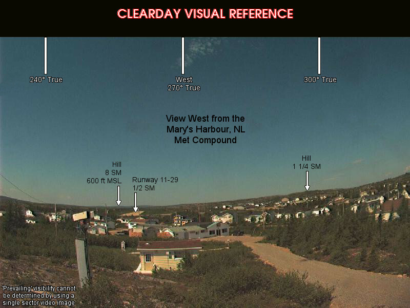 Marys Harbour, West view on a clear day