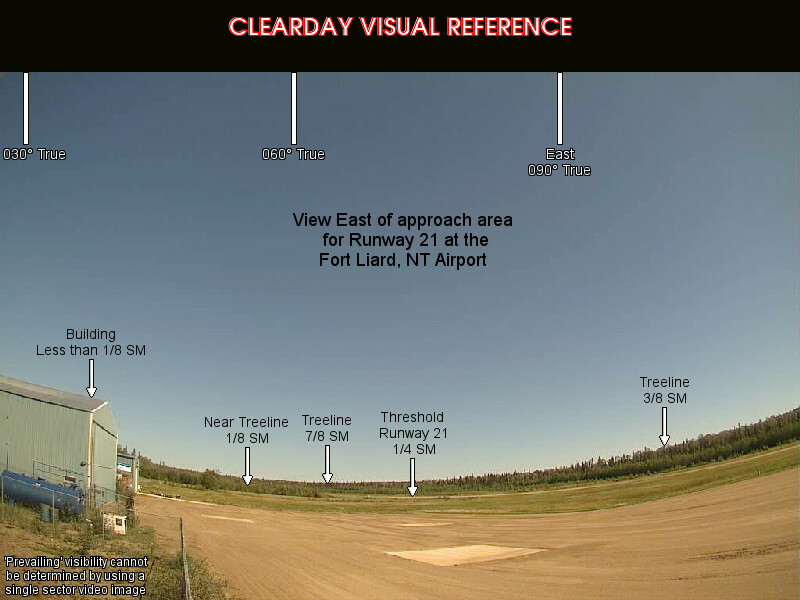 Fort Liard, East view on a clear day