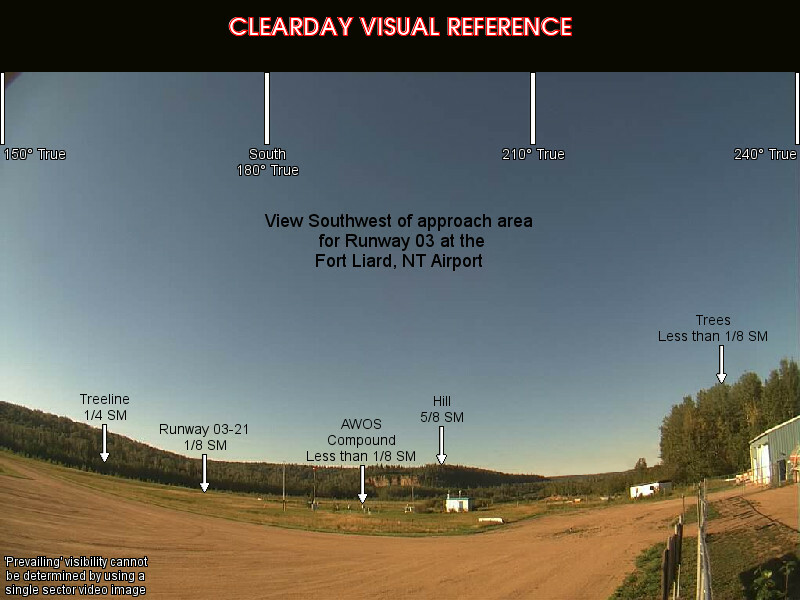 Fort Liard, SouthWest view on a clear day