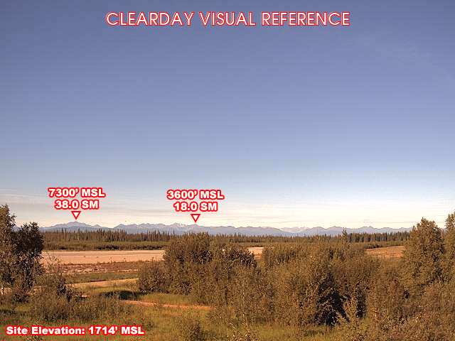 Northway, SouthWest view on a clear day