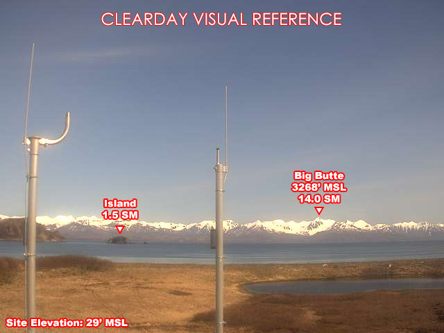Chignik Bay, NorthWest view on a clear day