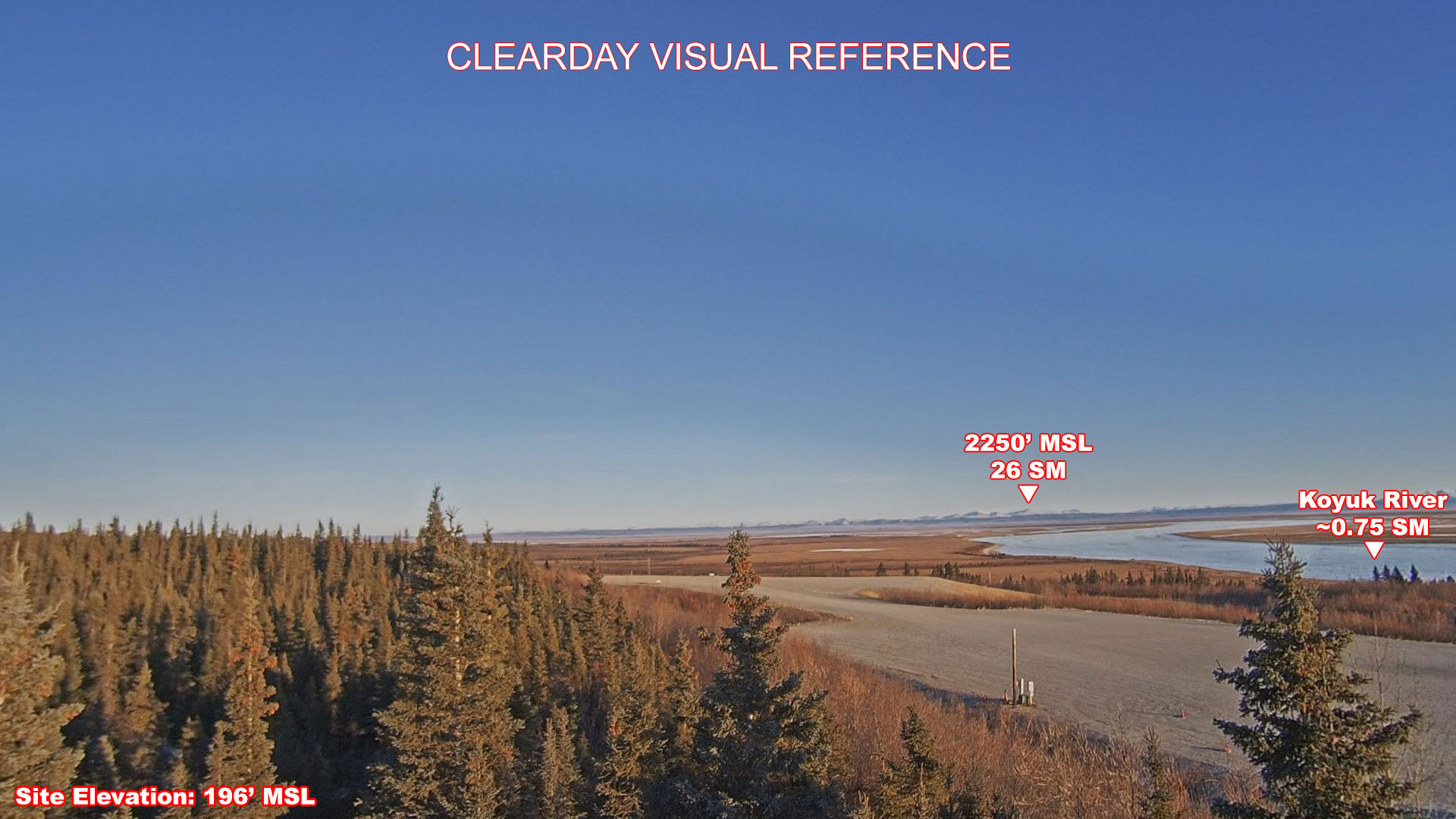 Koyuk, East view on a clear day