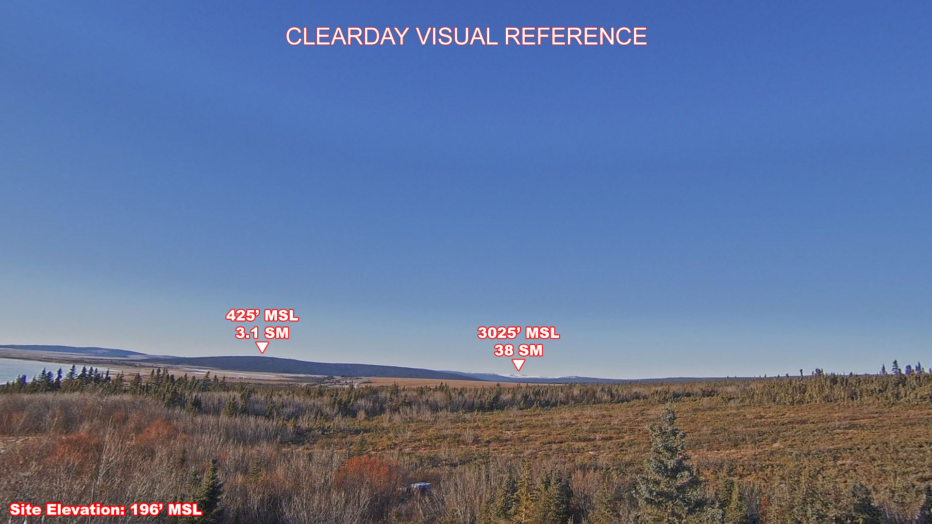 Koyuk, West view on a clear day