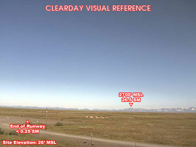 Quinhagak, East view on a clear day