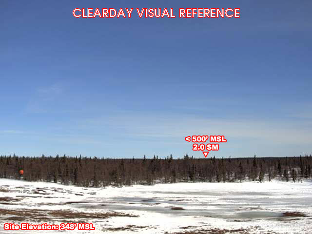 New Stuyahok, North view on a clear day