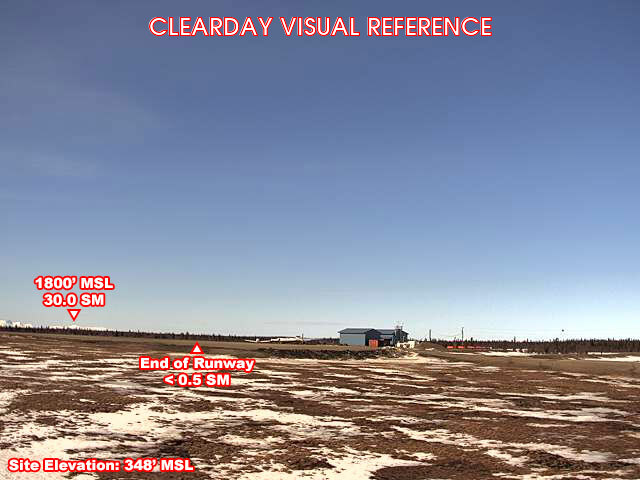 New Stuyahok, West view on a clear day