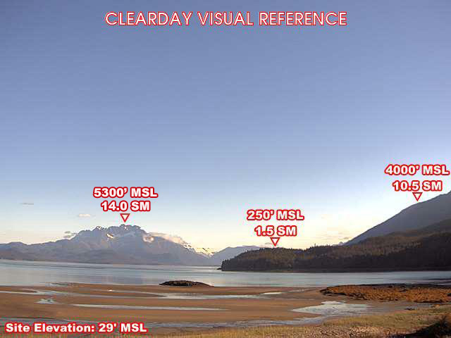 Berners Bay, North view on a clear day