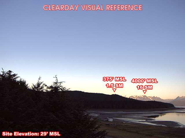 Berners Bay, SouthWest view on a clear day