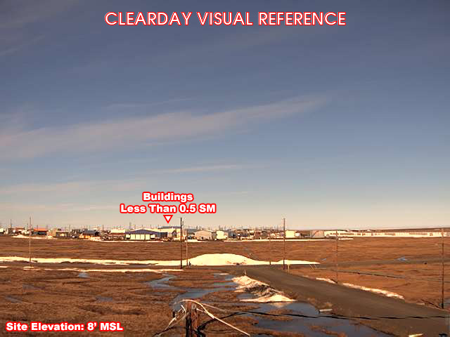 Point Lay, North view on a clear day