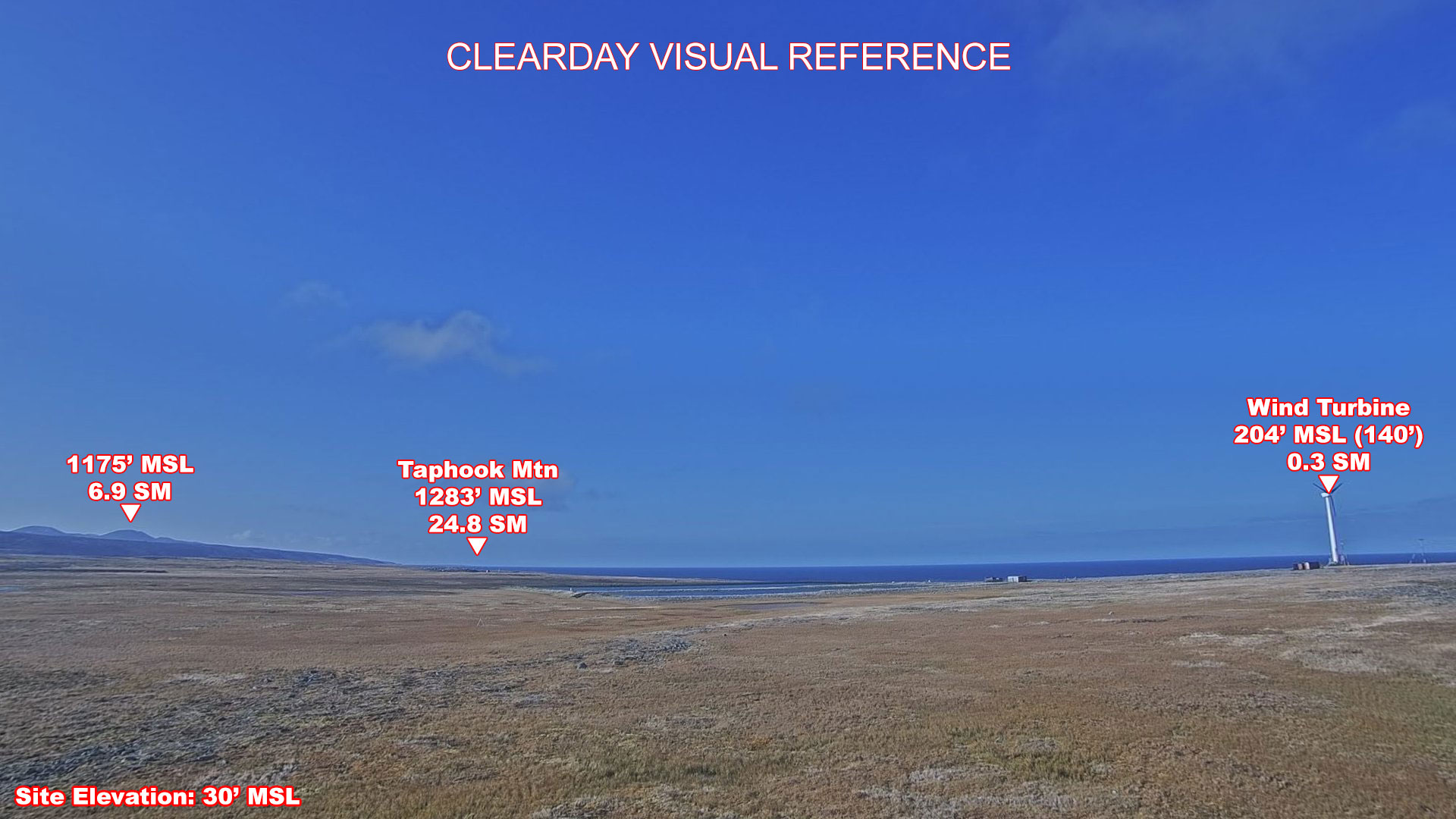 Savoonga, SouthWest view on a clear day