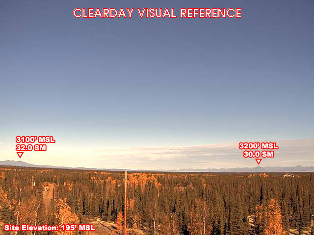 Huslia, North view on a clear day