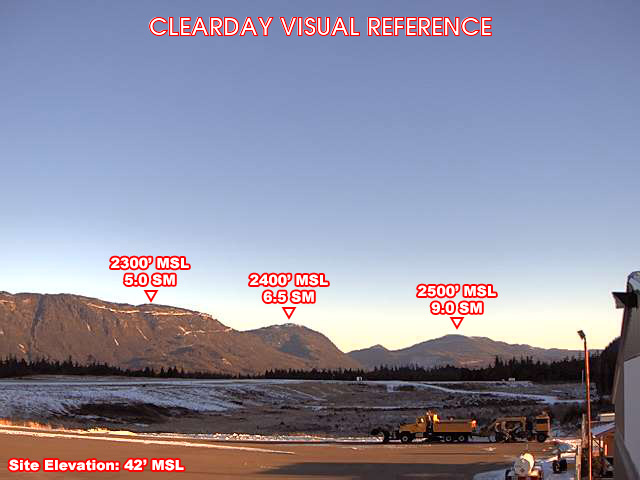 Klawock, NorthEast view on a clear day