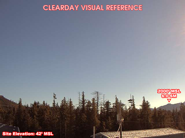 Klawock, SouthEast view on a clear day