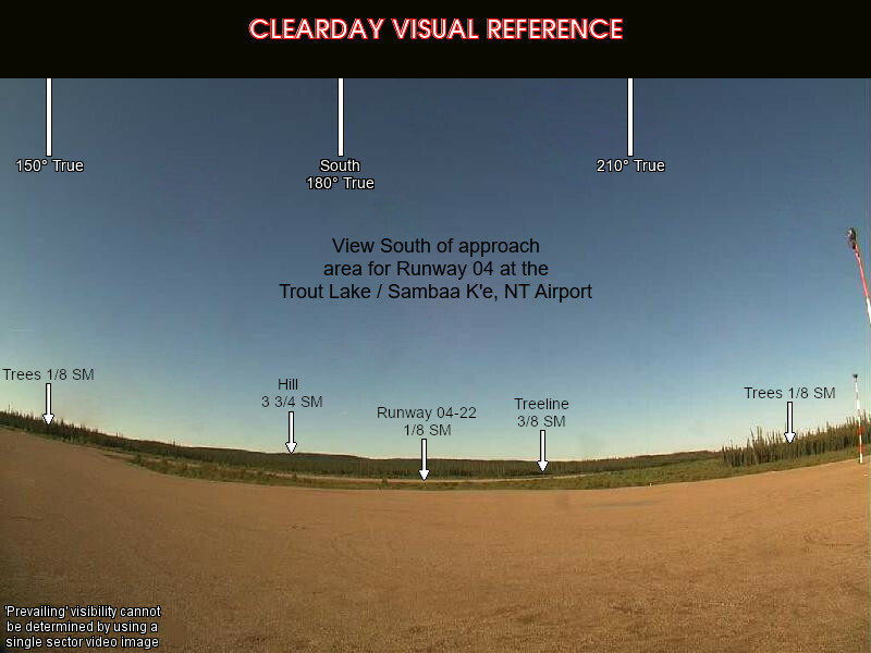 Trout Lake / Sambaa K e, South view on a clear day