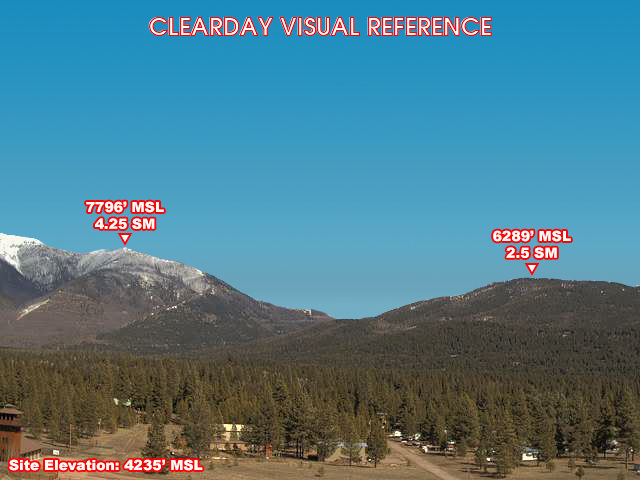 Seeley Lake Airport, East view on a clear day