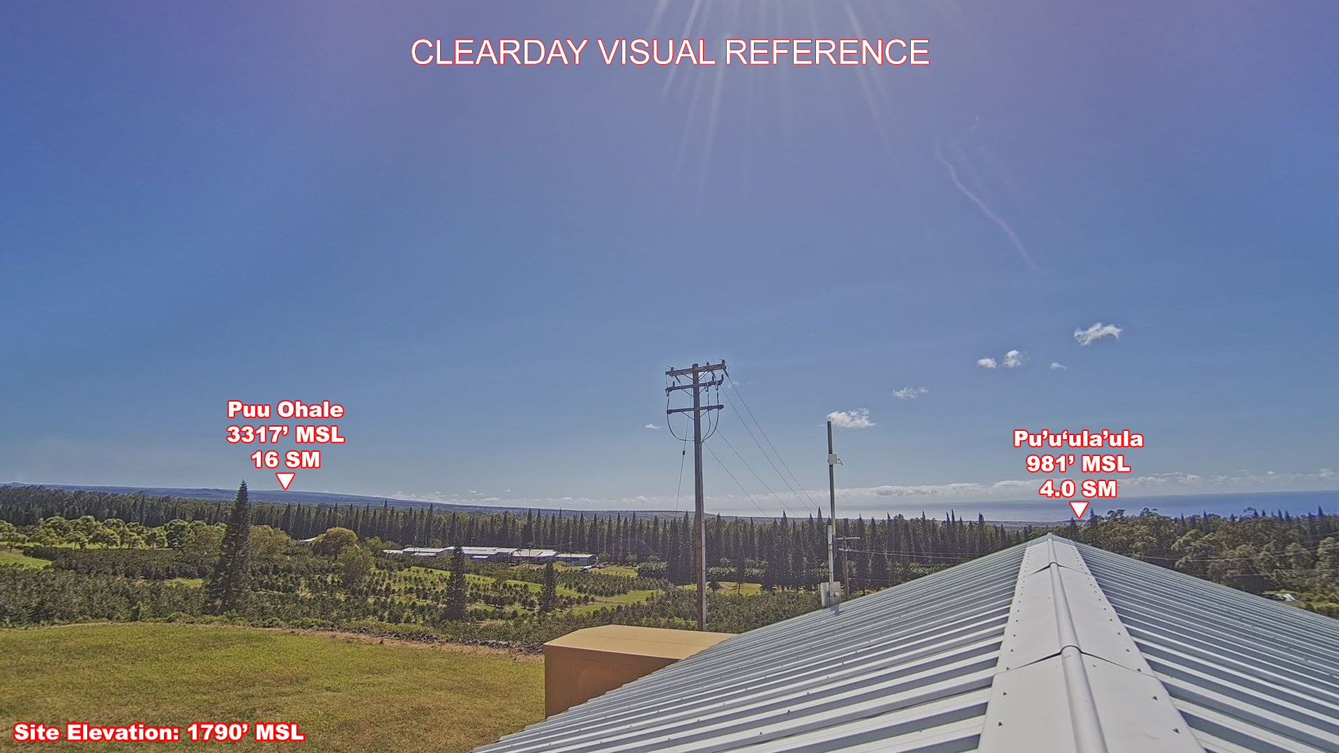 Pahala, East view on a clear day