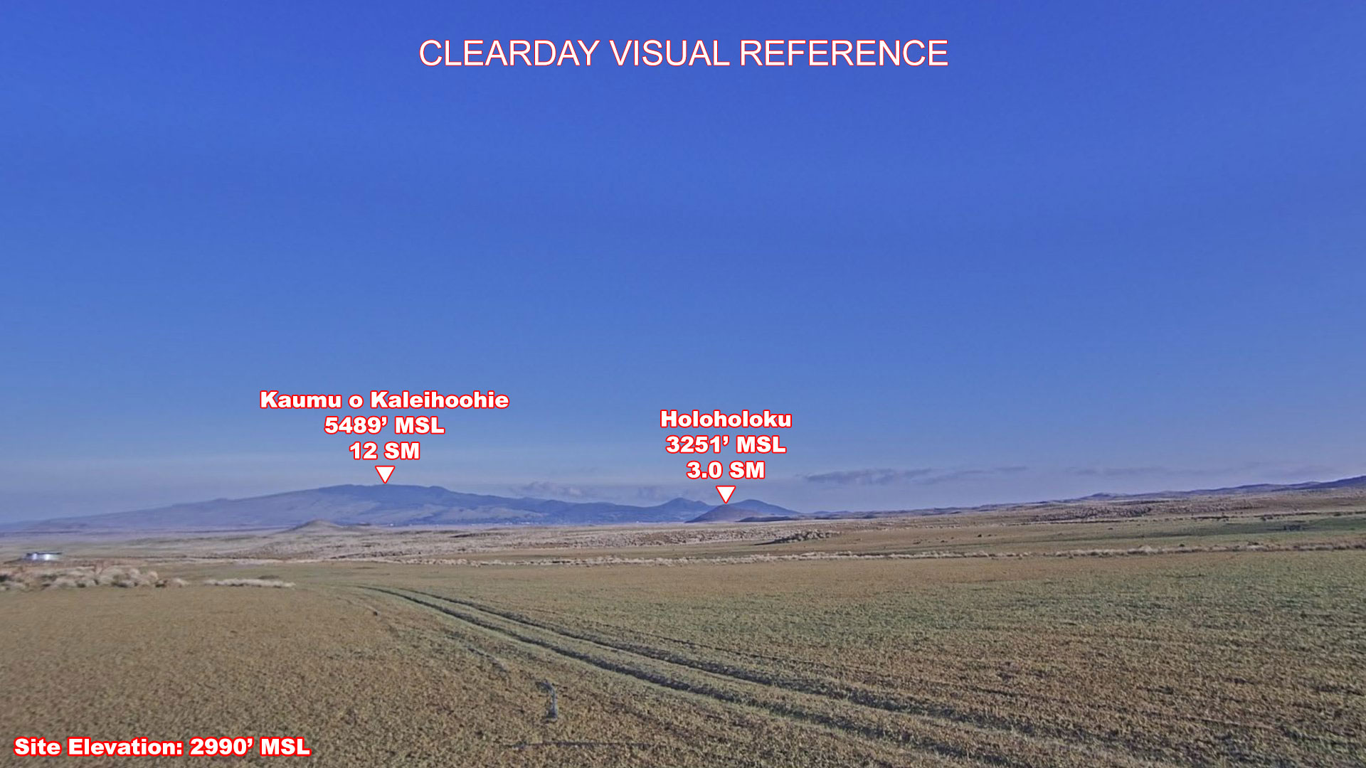 Waimea, North view on a clear day