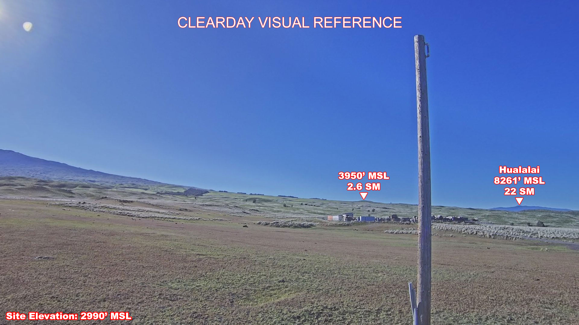 Waimea, South view on a clear day