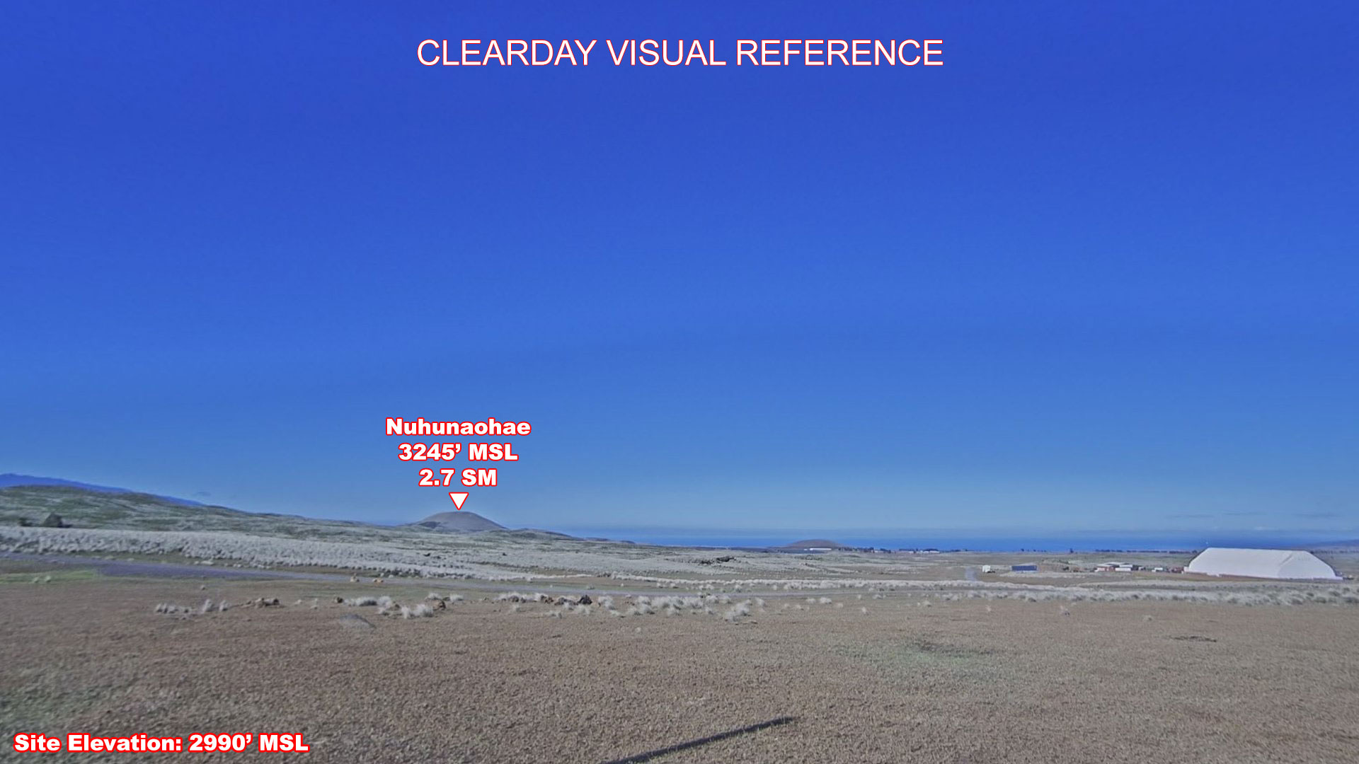 Waimea, West view on a clear day