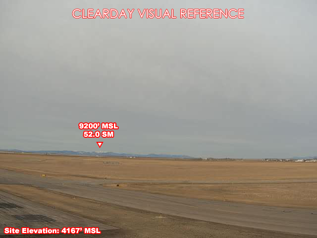 Lewistown Airport, West view on a clear day