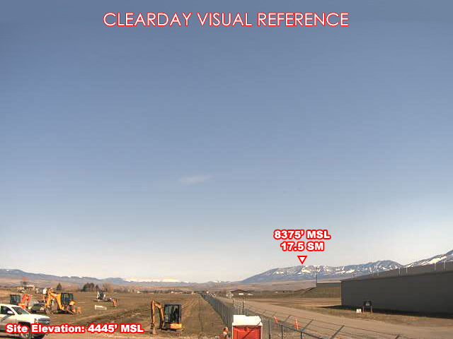 Bozeman Airport, North view on a clear day