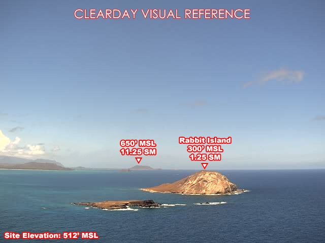 Waimanalo, North view on a clear day