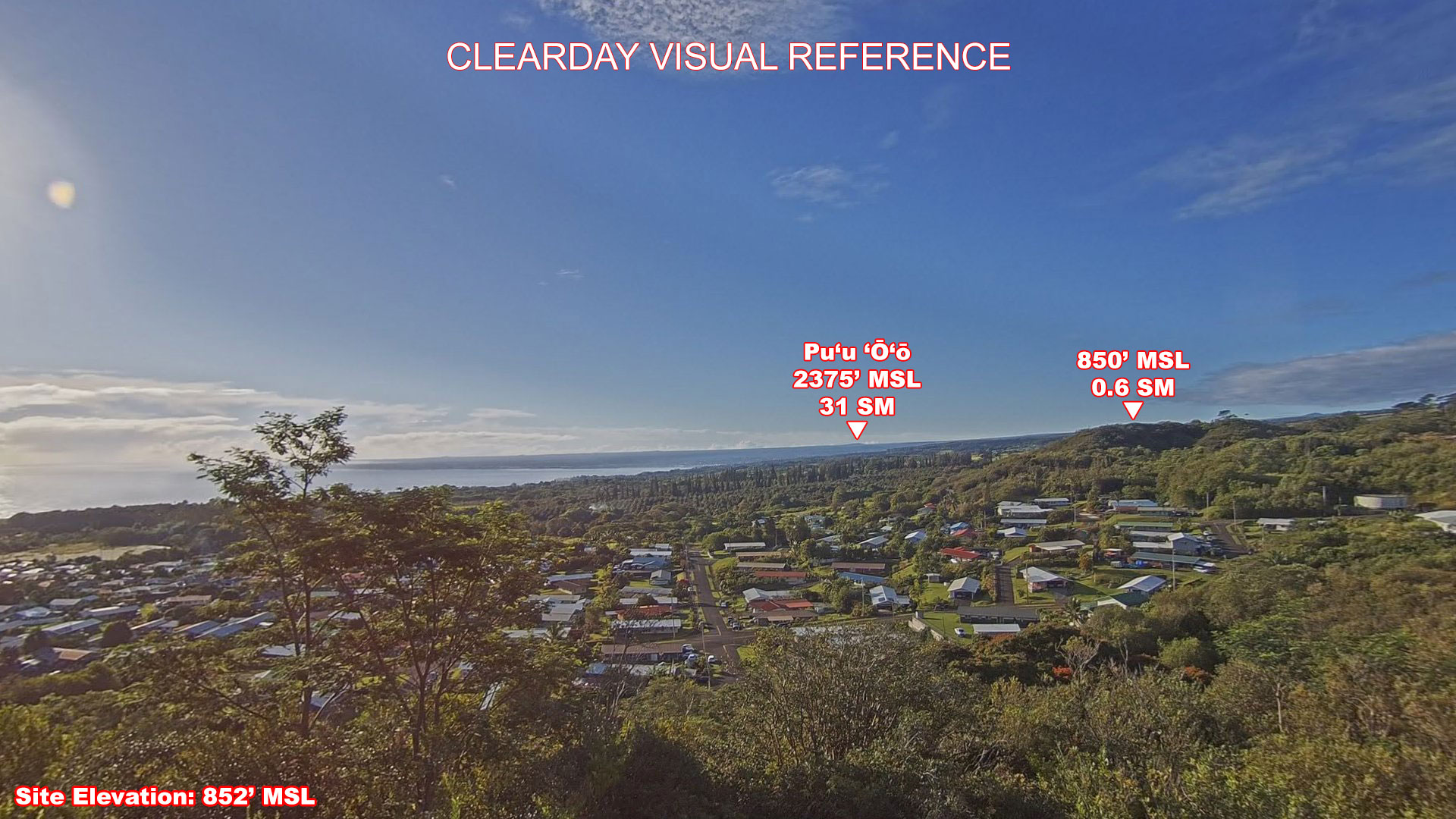 Laupahoehoe, South view on a clear day