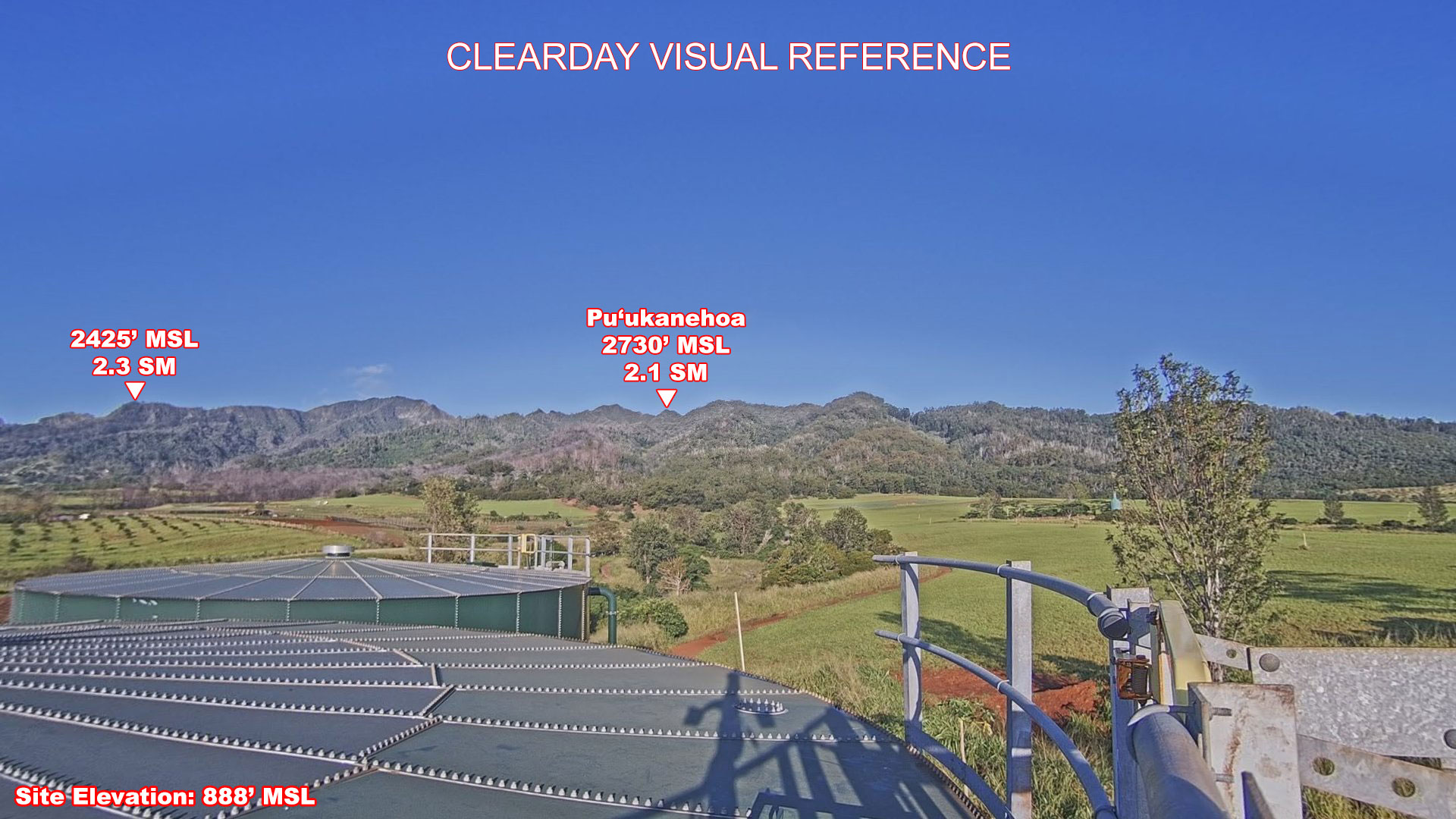 Wahiawa, West view on a clear day