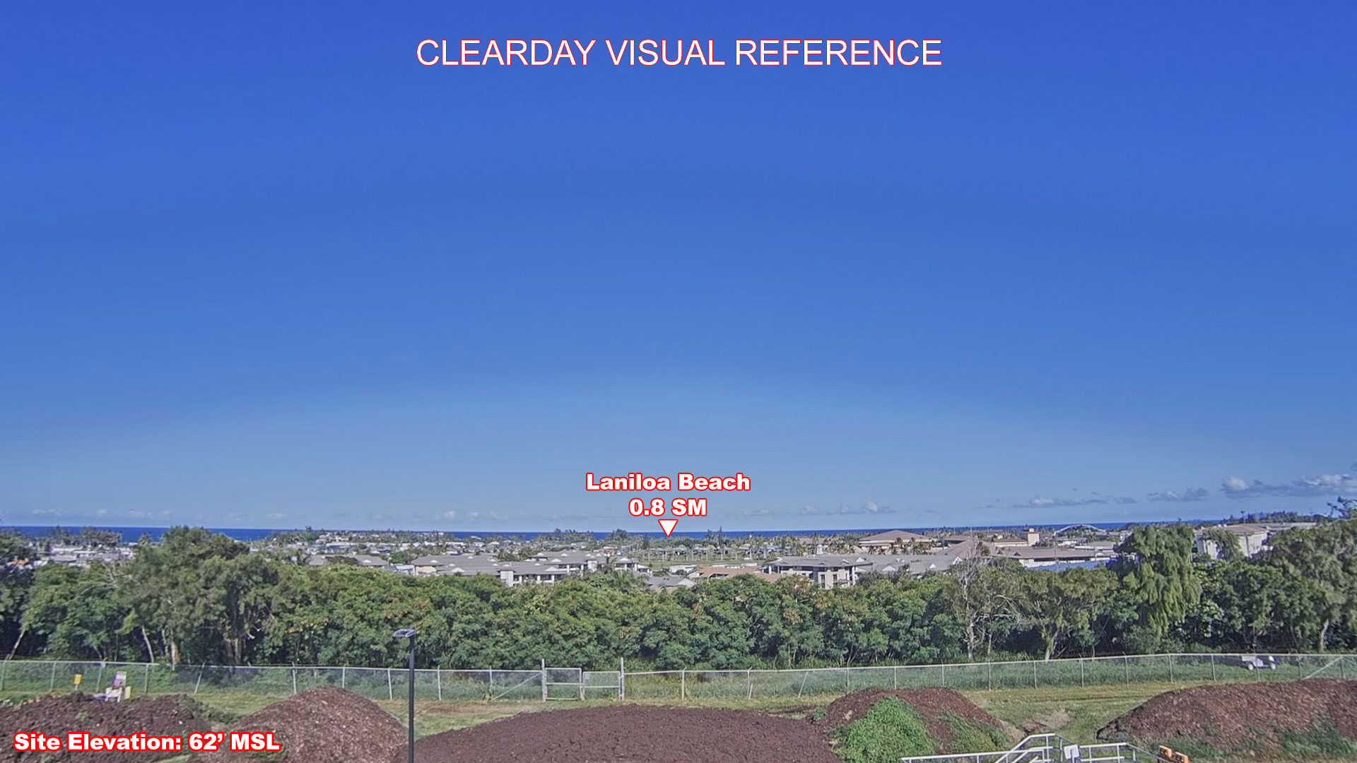 Laie, East view on a clear day