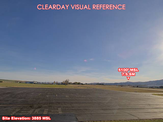 Townsend Airport, South view on a clear day