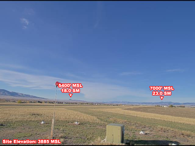 Townsend Airport, NorthWest view on a clear day