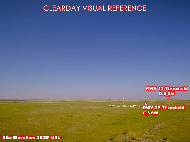 Frank Wiley Field Airport, West view on a clear day