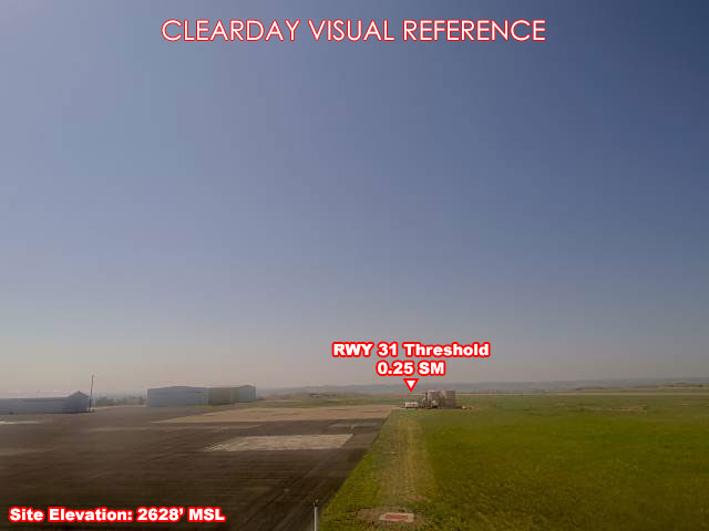 Frank Wiley Field Airport, South view on a clear day