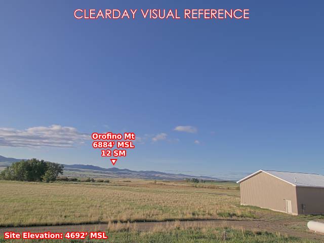 Deer Lodge, South view on a clear day