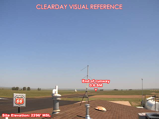 Glasgow Valley Airport, North view on a clear day