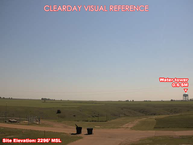Glasgow Valley Airport, East view on a clear day