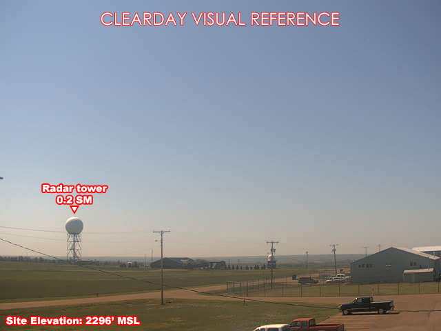Glasgow Valley Airport, South view on a clear day