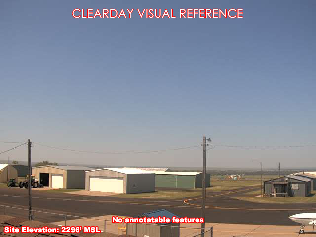 Glasgow Valley Airport, West view on a clear day