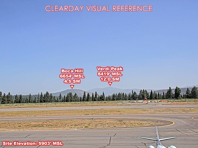 Truckee Airport, NorthEast view on a clear day