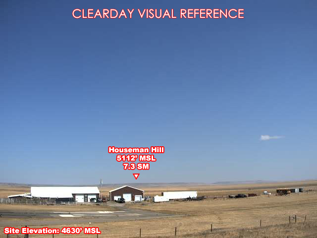 Browning Starr School Airport, North view on a clear day