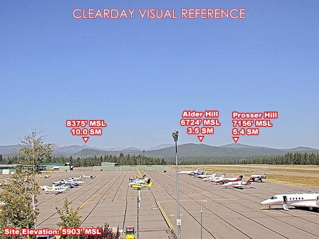 Truckee Airport, NorthWest view on a clear day
