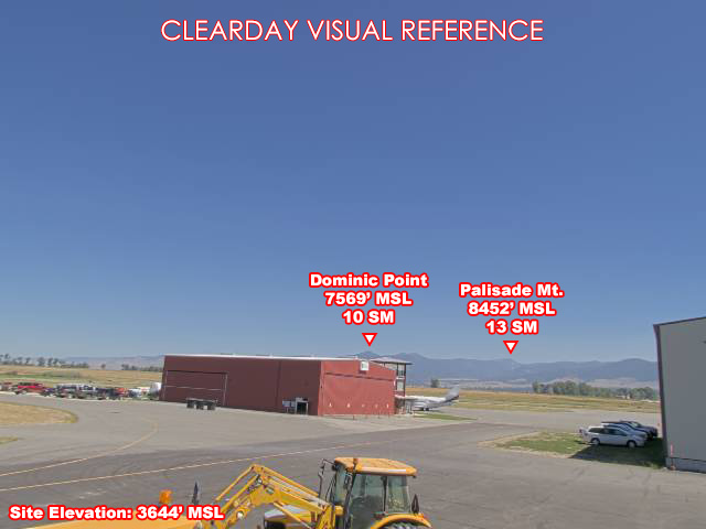 Hamilton Airport, NorthEast view on a clear day