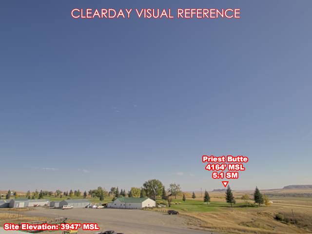 Choteau, SouthEast view on a clear day